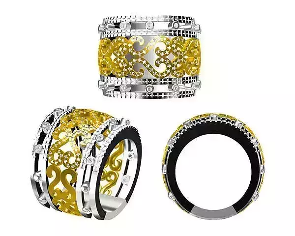 JCD Format Simple men ring types of jewelry files