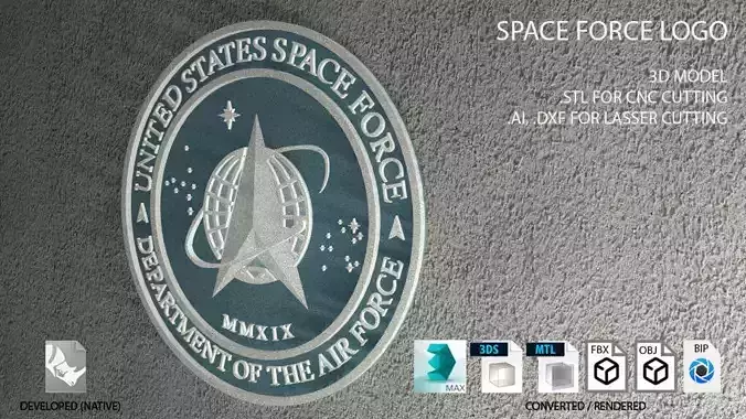 SPACE FORCE LOGO 3D model