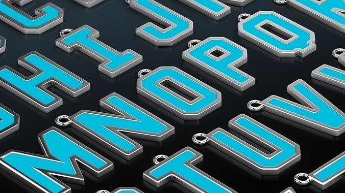 Alphabet 3D Model Collection metal shelf 3D print model