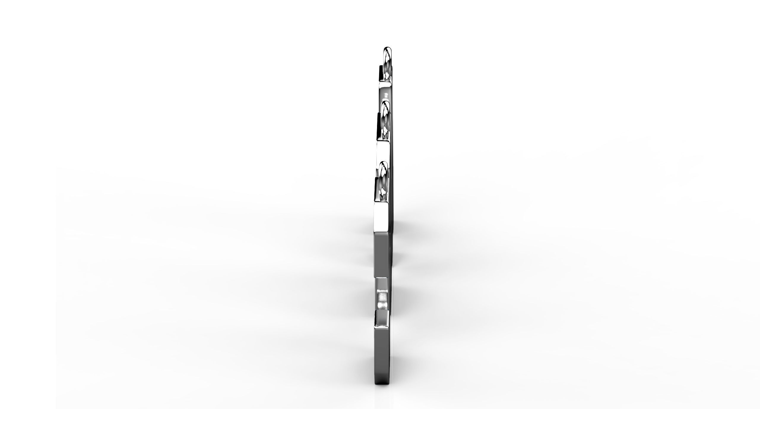 Alphabet 3D Model Collection metal shelf 3D print model_5