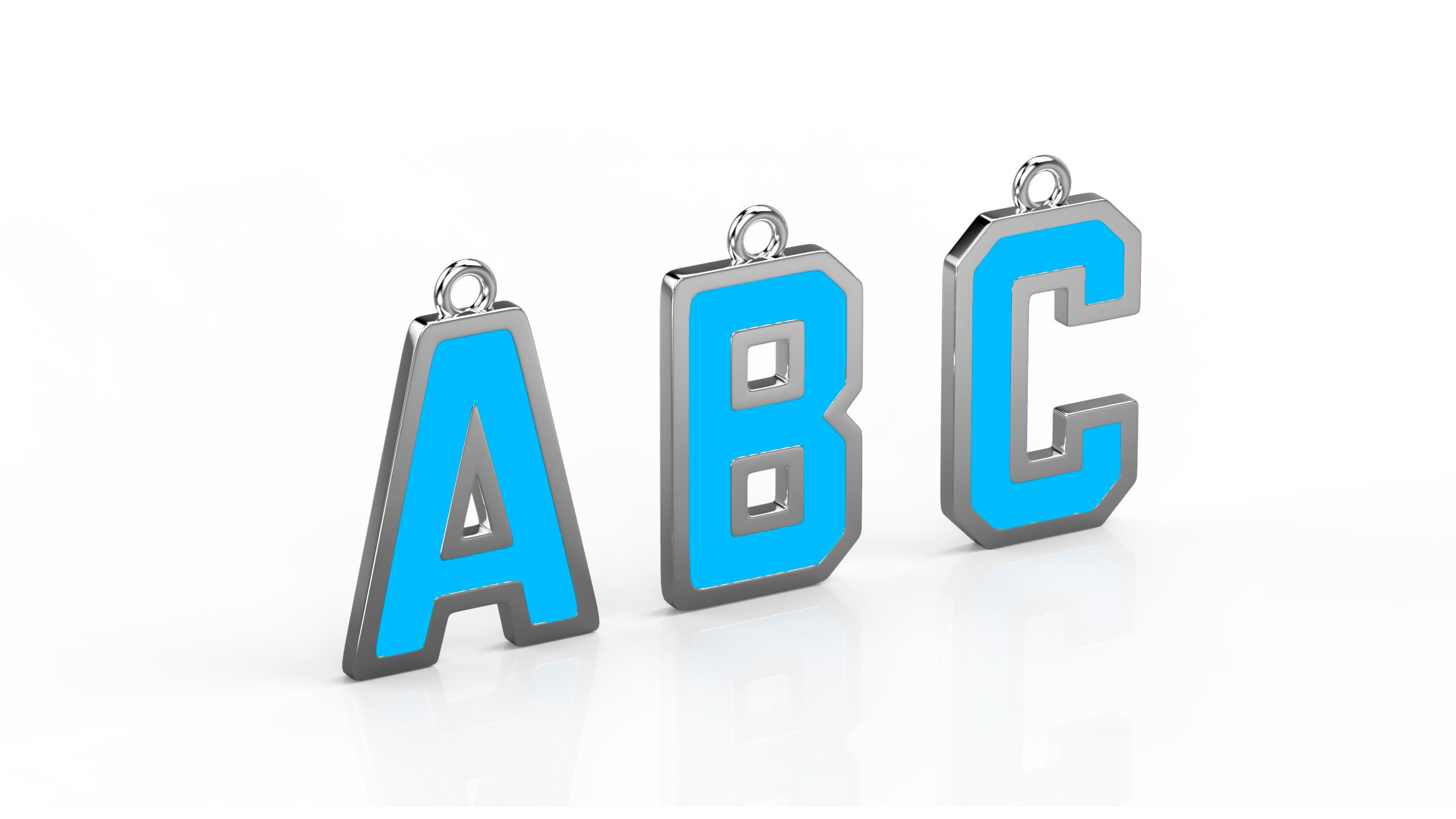 Alphabet 3D Model Collection metal shelf 3D print model_13