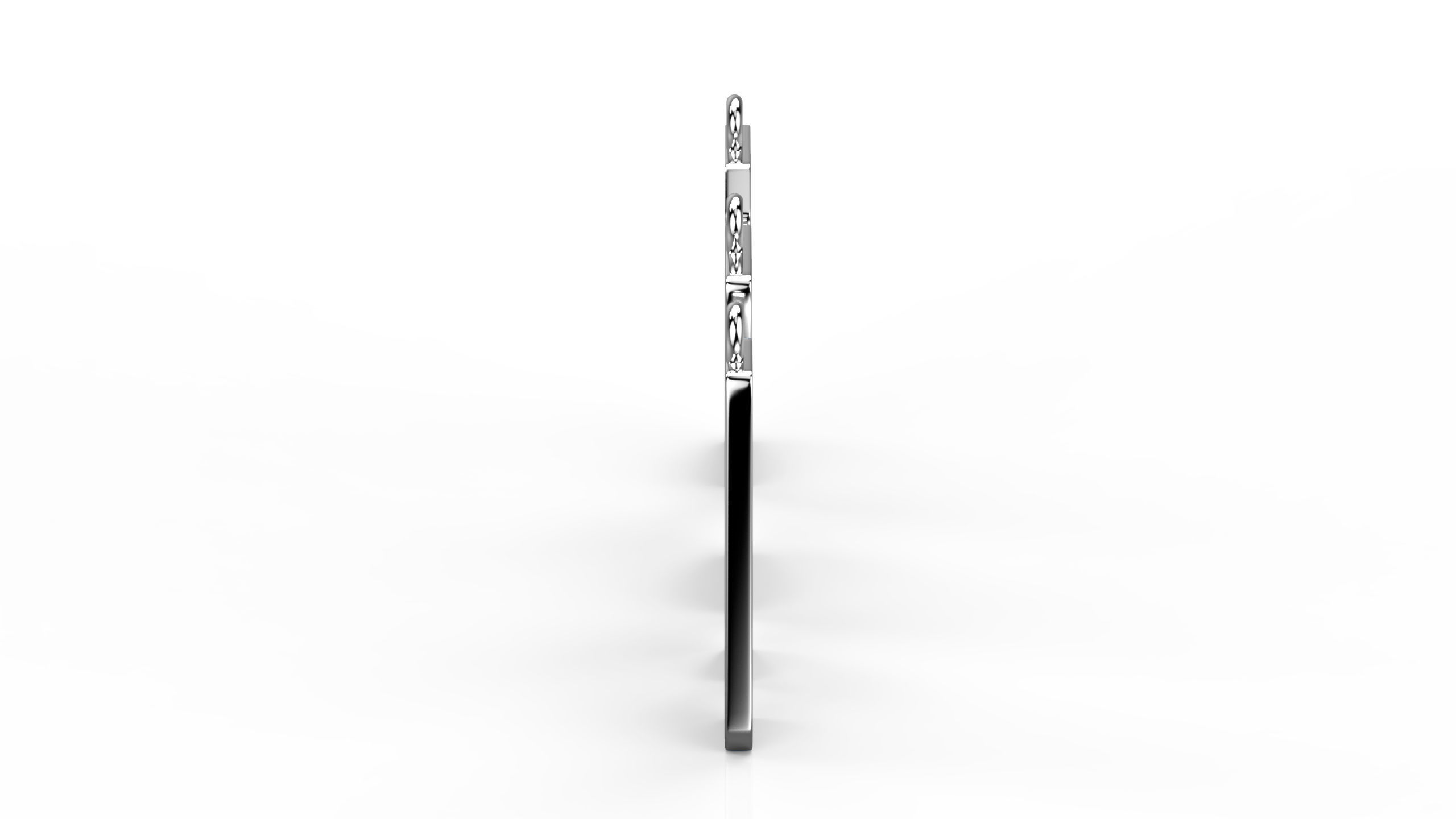 Alphabet 3D Model Collection metal shelf 3D print model_11