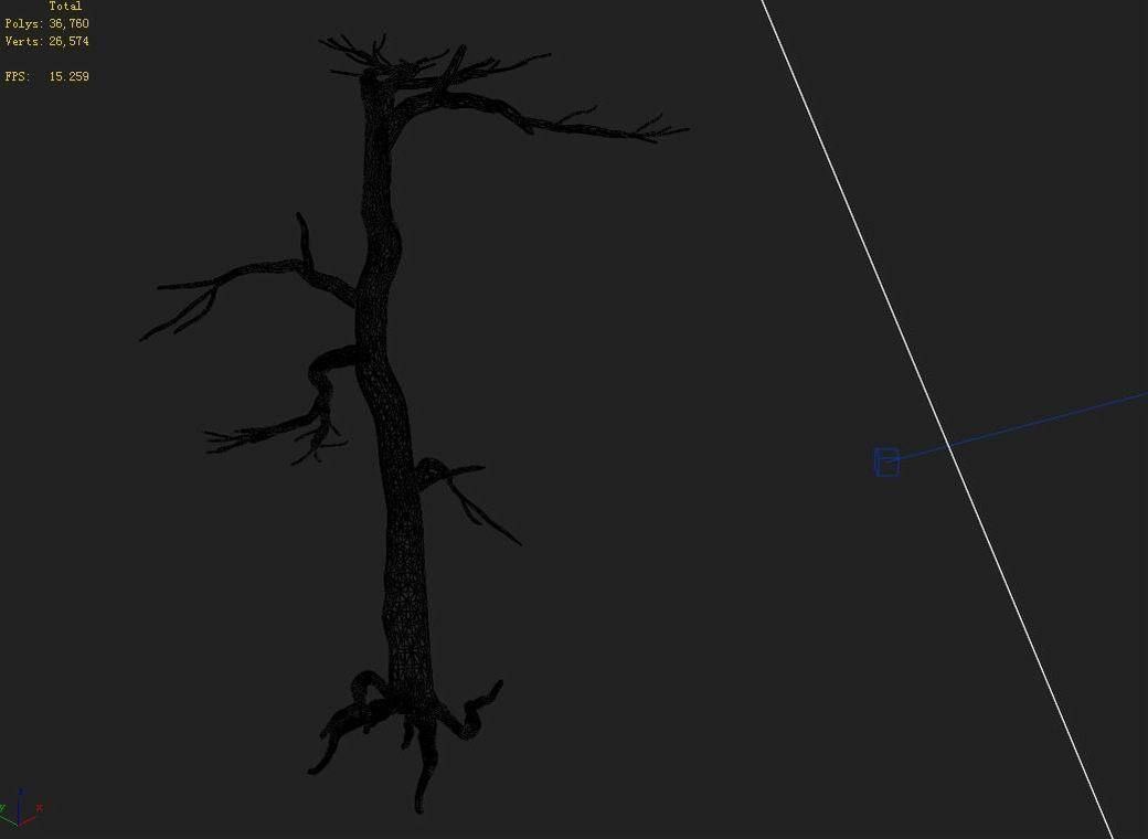 Explore the mountains - dead wood 01 3D model_3