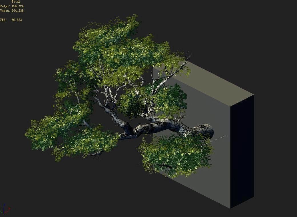 Explore the mountains - Cliff - Tree 02 3D model_2