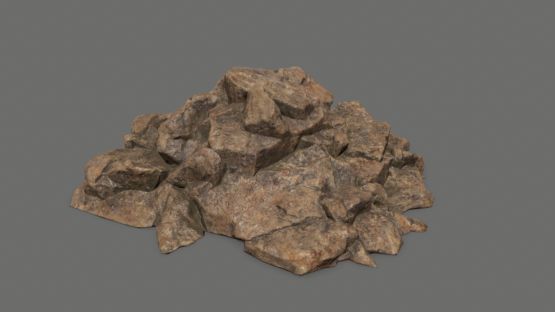 desert rock Low-poly 3D model_25