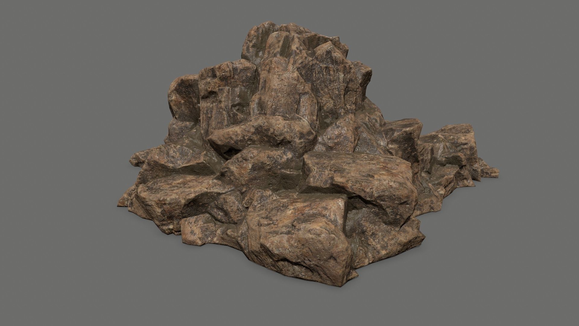 desert rock Low-poly 3D model_12