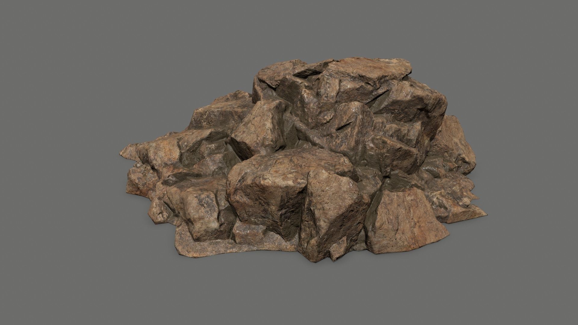 desert rock Low-poly 3D model_26