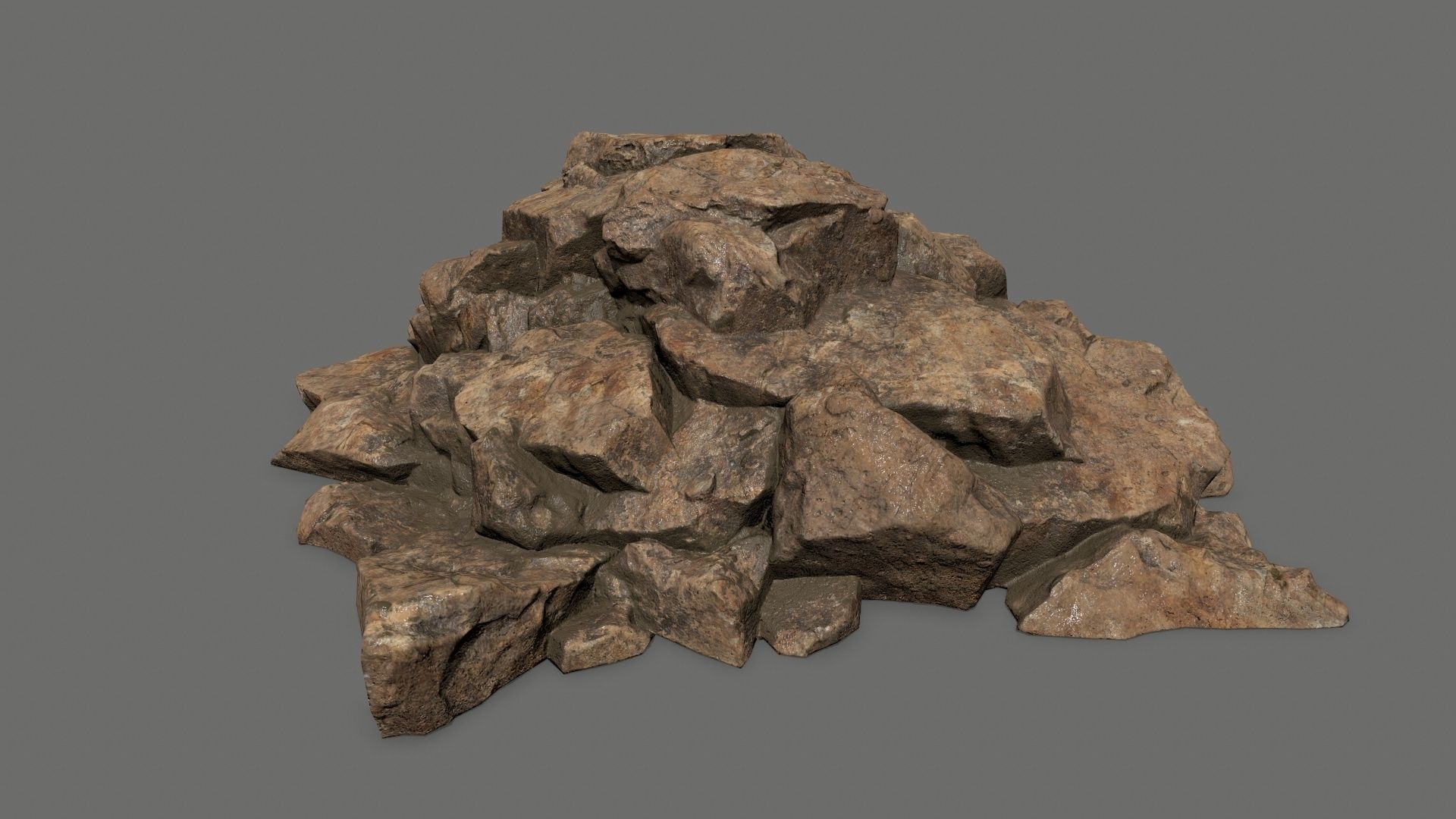 desert rock Low-poly 3D model_28