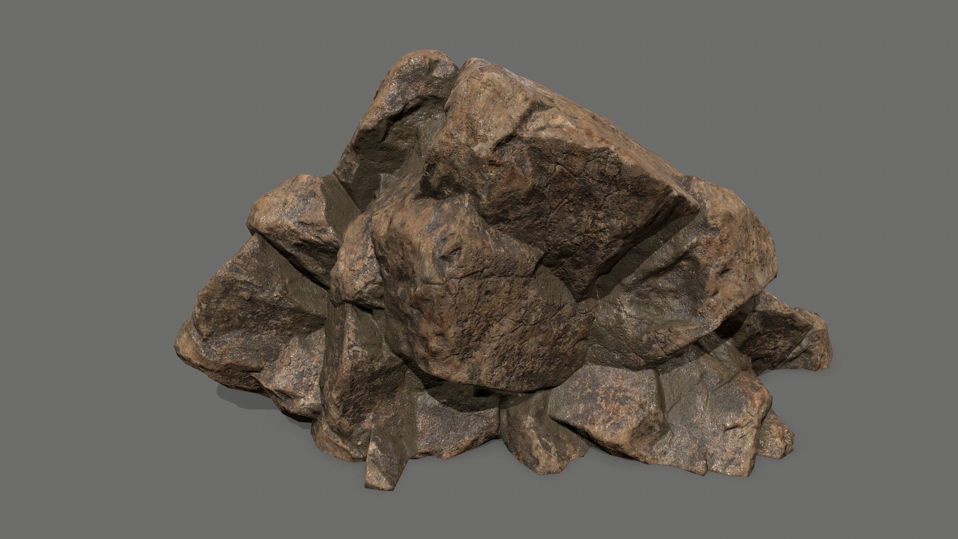 desert rock Low-poly 3D model_14
