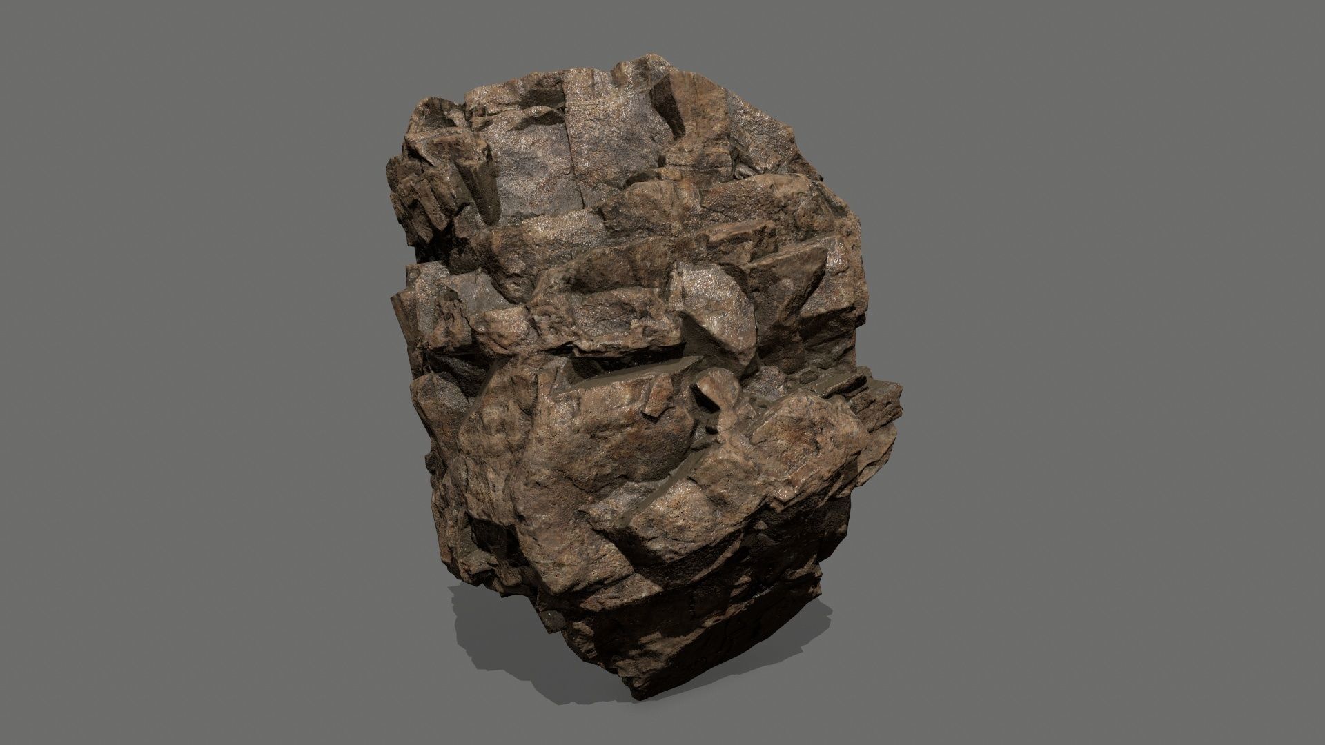 desert rock Low-poly 3D model_30