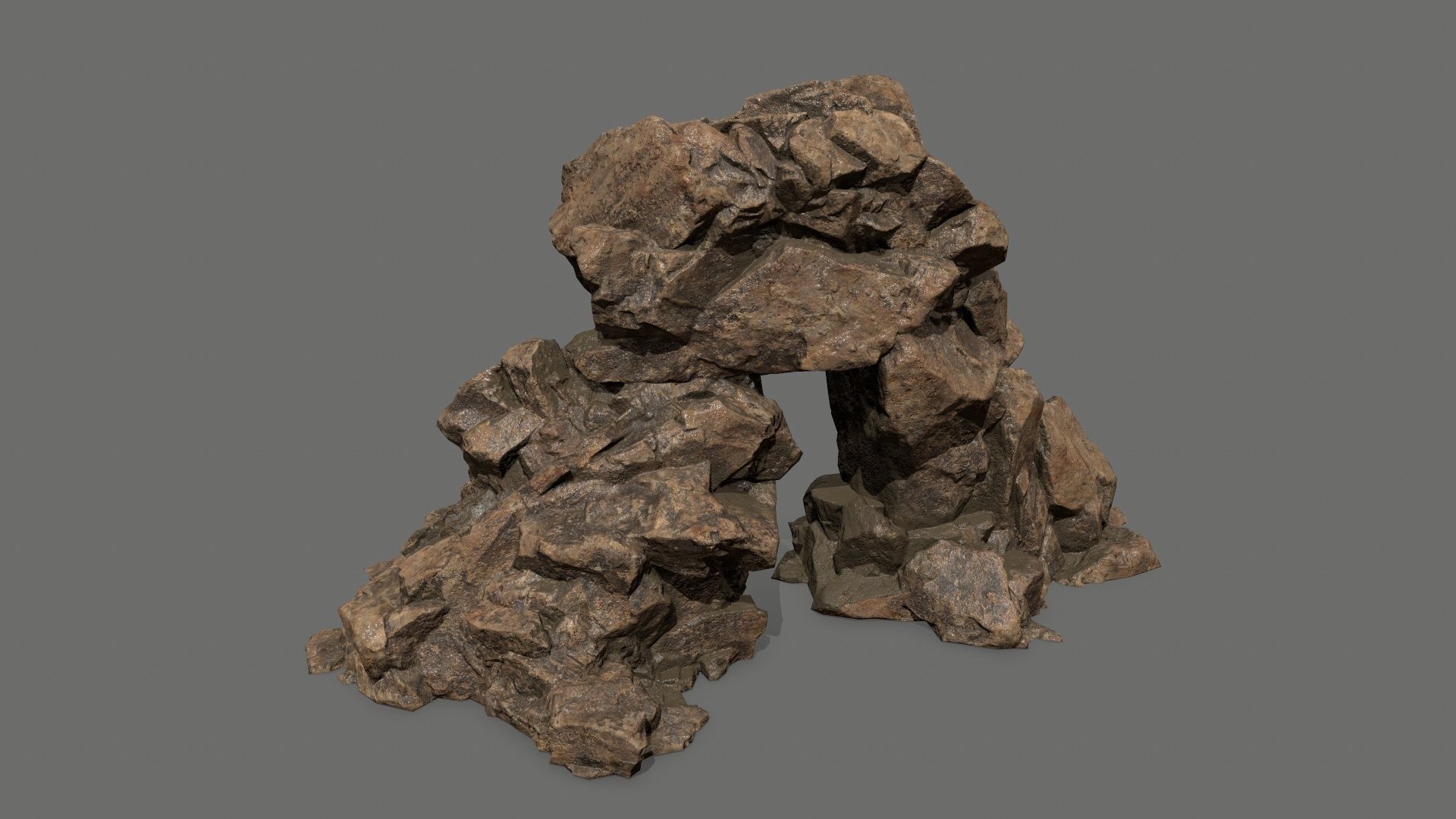desert rock Low-poly 3D model_22