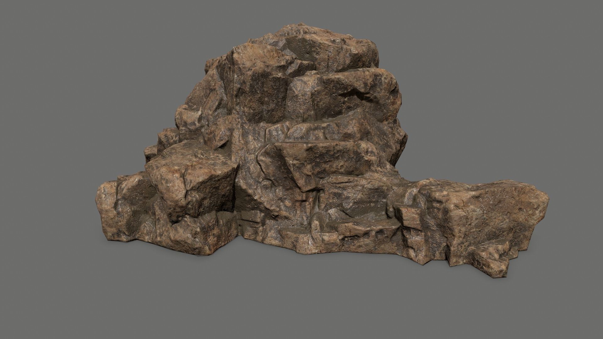 desert rock Low-poly 3D model_11