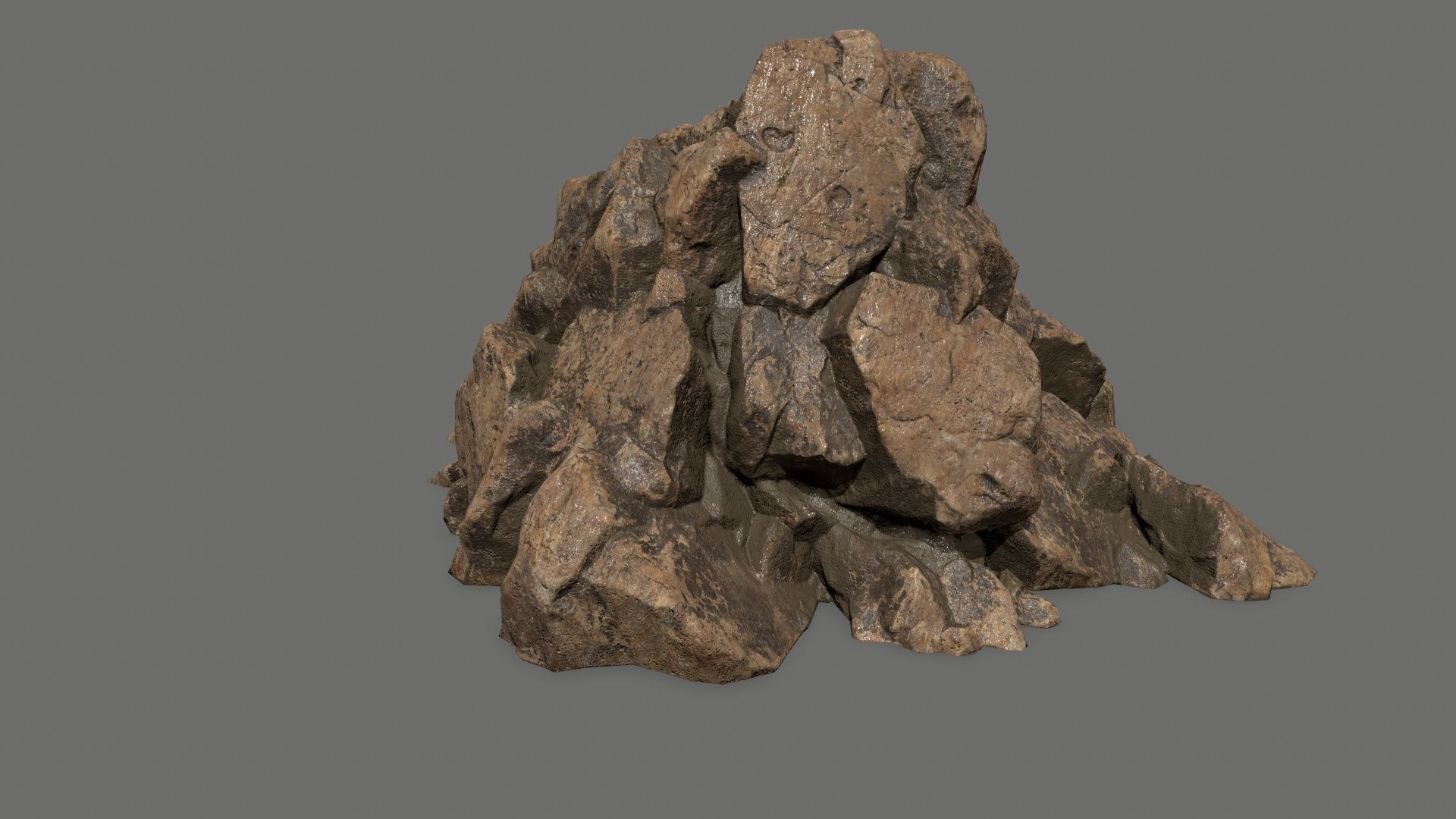 desert rock Low-poly 3D model_18