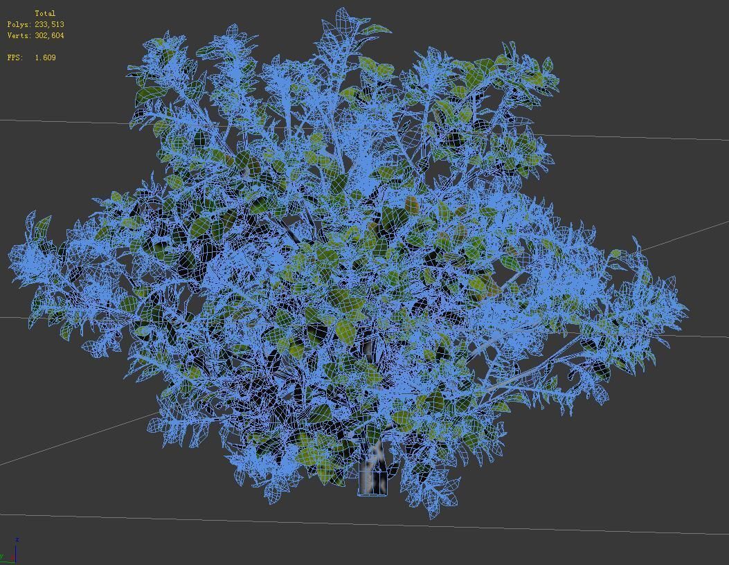 Journey to the West - shrub 03 3D model_1