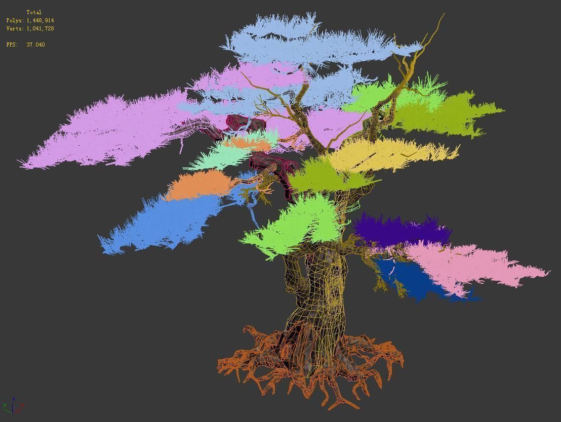 Journey to the West - Putuoshan - Pine 03 3D model_1