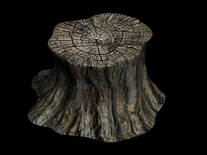 Journey to the West - stump 01 3D model