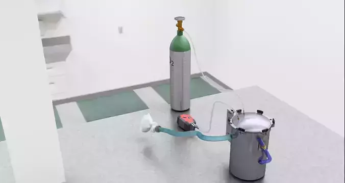DIY Home Respirator CPAP 3D model