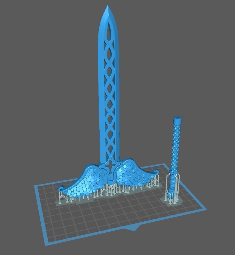 Sword scepter 3d print Free 3D print model_1