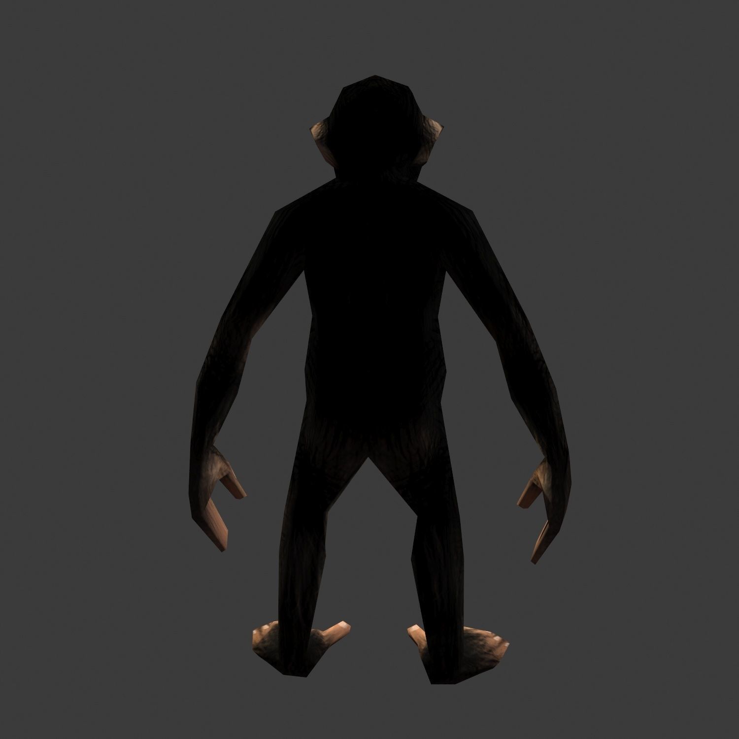Chimpance chimpanzee Low-poly 3D model_2