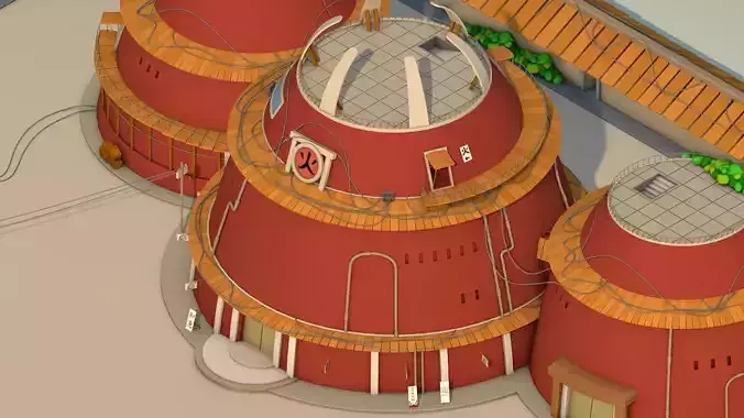 Hokage Building - Naruto by DSZarts Low-poly 3D model