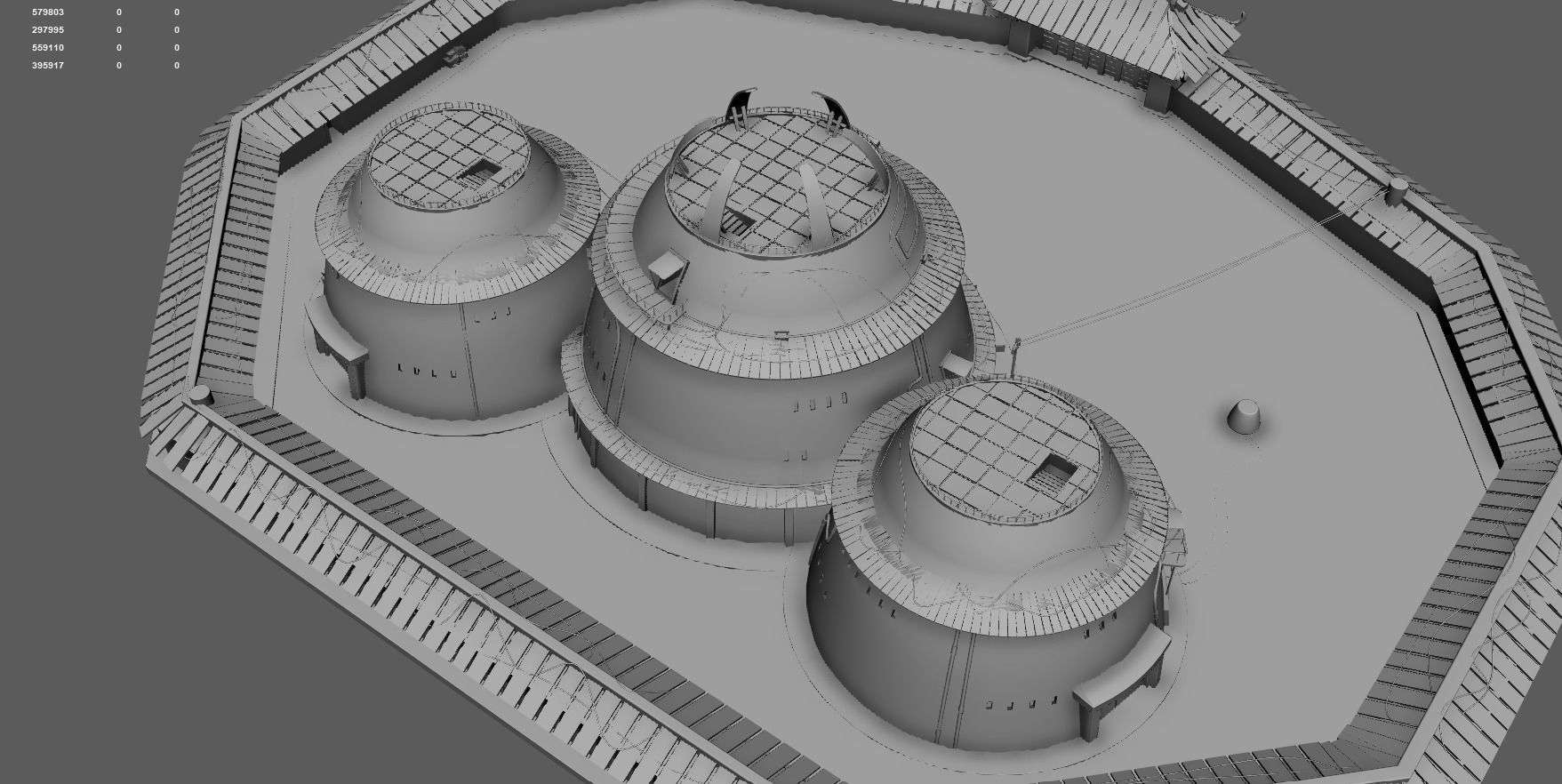 Hokage Building - Naruto by DSZarts Low-poly 3D model_10