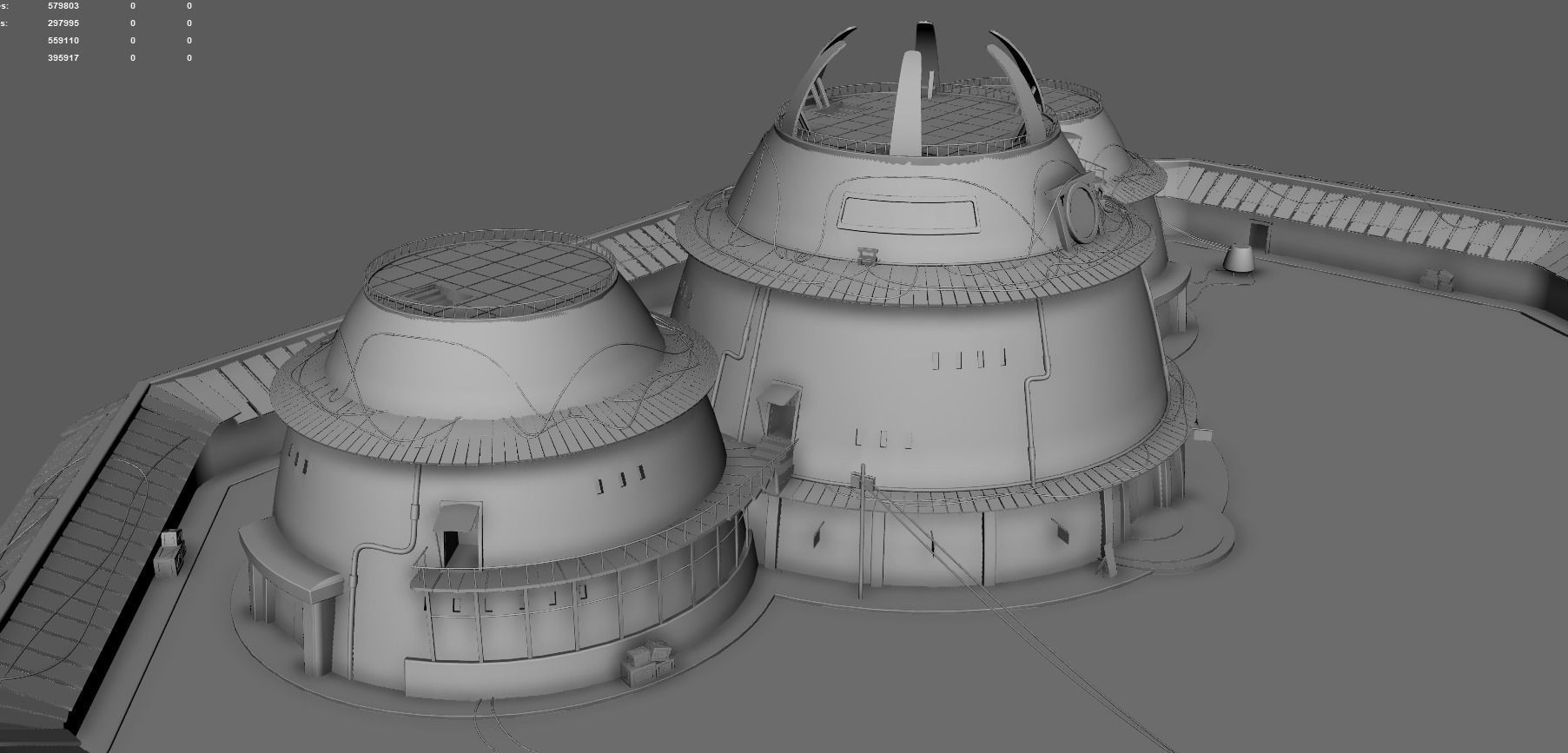 Hokage Building - Naruto by DSZarts Low-poly 3D model_7