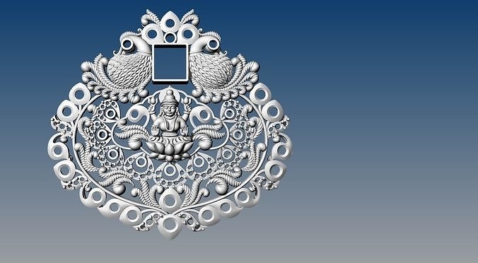south India jewelry god  pendant  3D print model