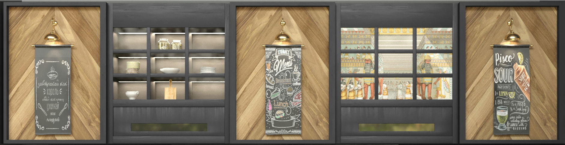 Meat Showcase and Products 3D model_3