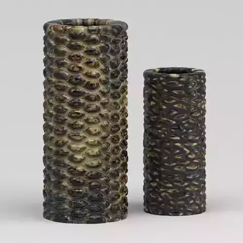 Pottery pair of vases