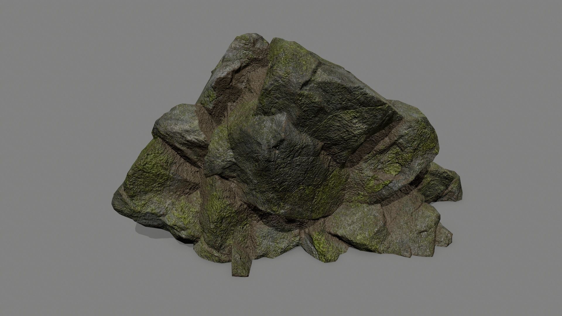 rocks mossy Low-poly 3D model_32