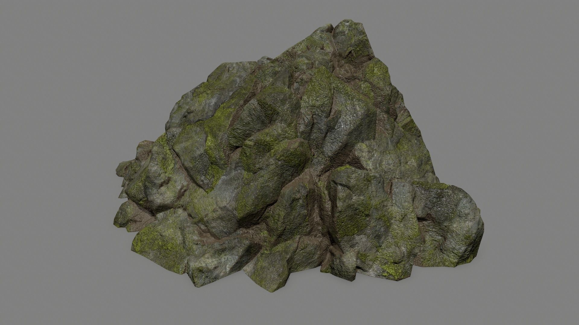 rocks mossy Low-poly 3D model_36