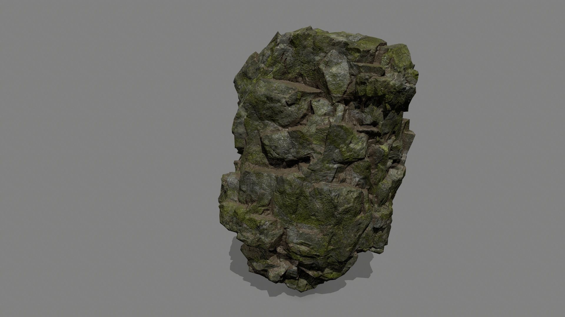 rocks mossy Low-poly 3D model_26