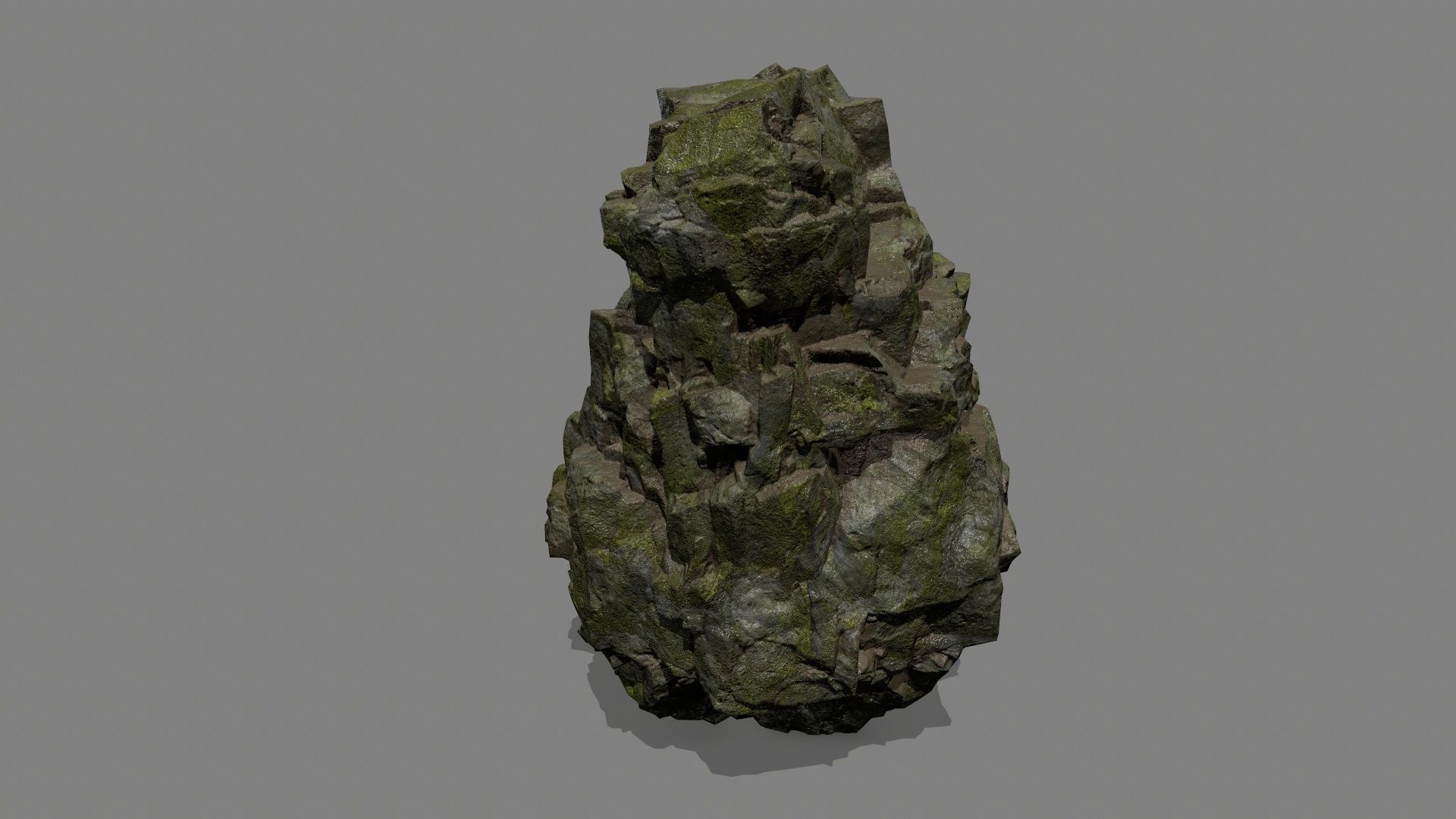 rocks mossy Low-poly 3D model_30