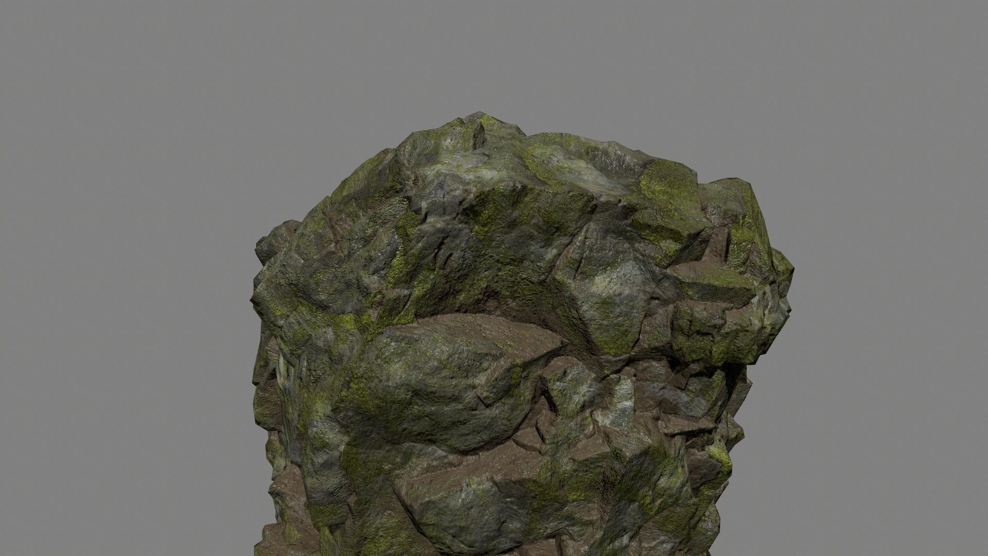 rocks mossy Low-poly 3D model_31