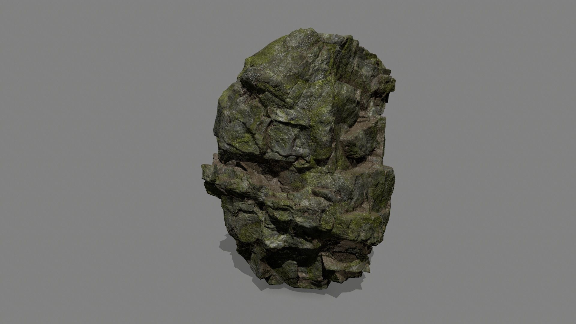 rocks mossy Low-poly 3D model_29