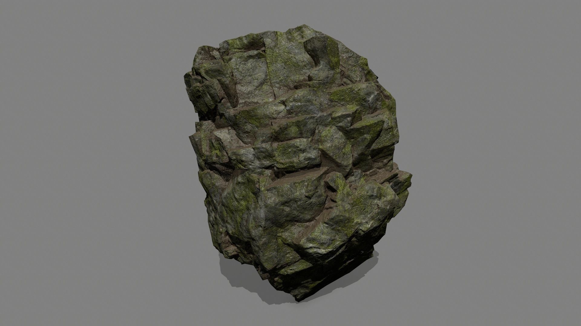 rocks mossy Low-poly 3D model_27