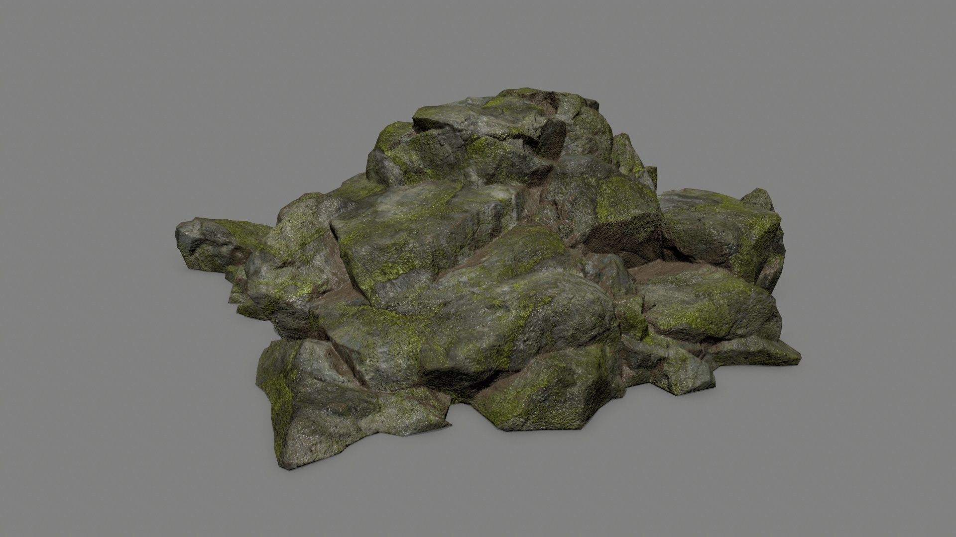 rocks mossy Low-poly 3D model_24
