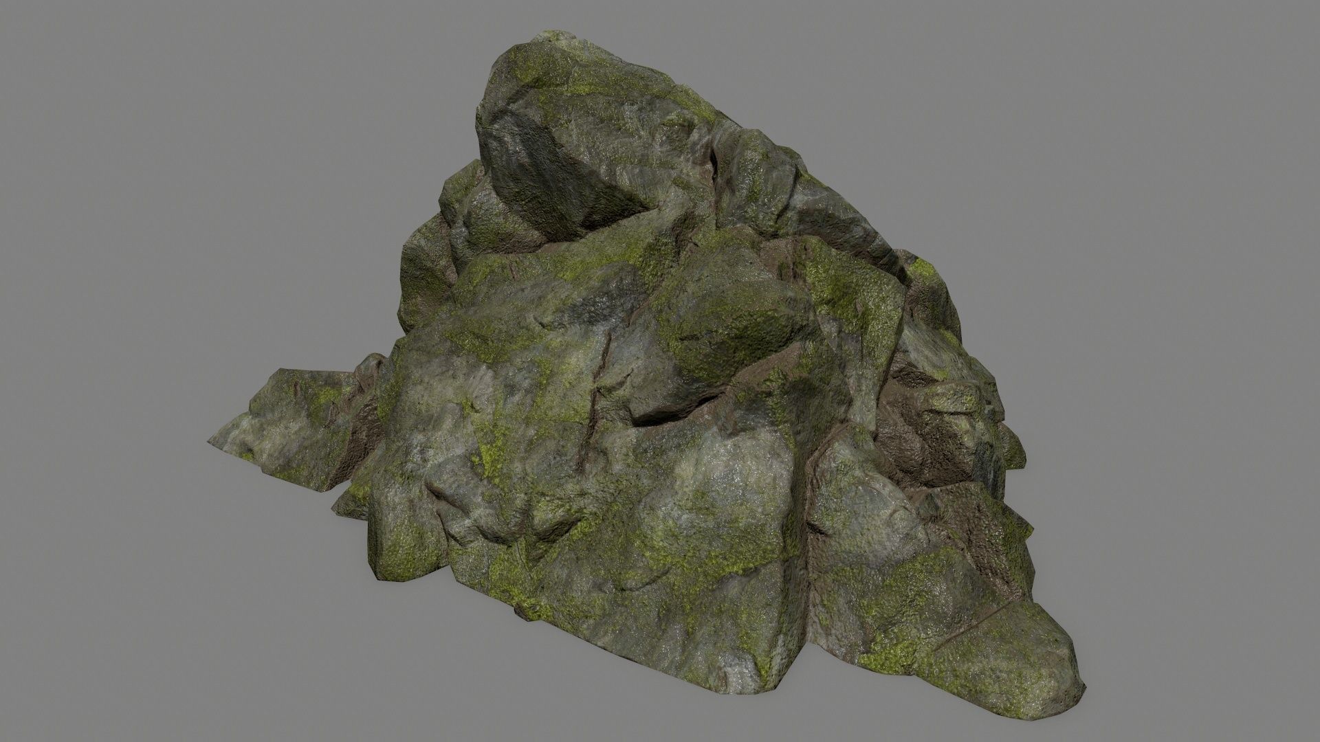rocks mossy Low-poly 3D model_33