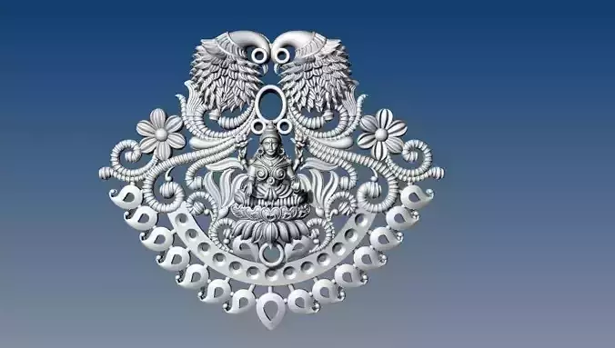 south India jewelry god pendant 3D print model