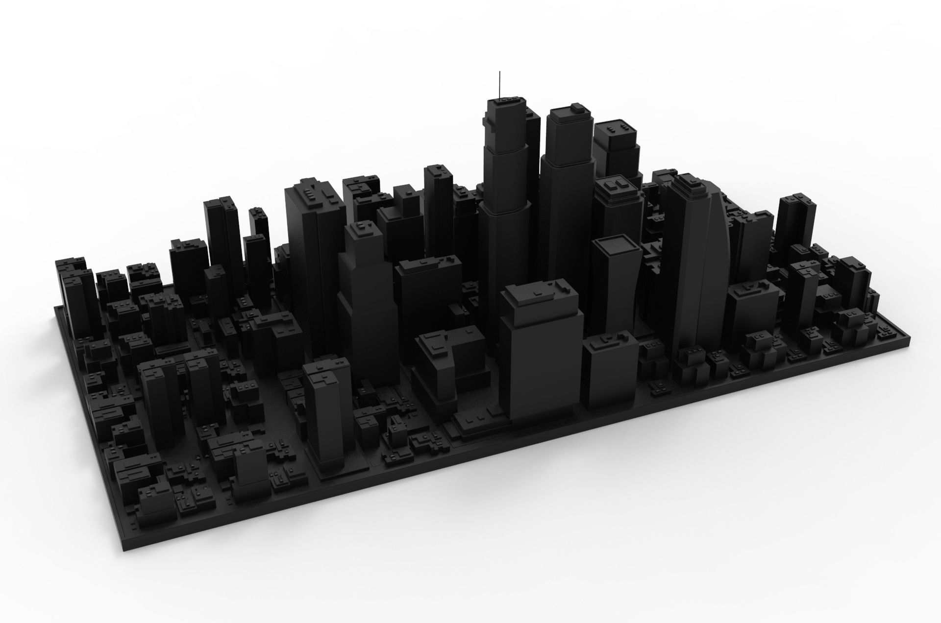 City Buildings and Blocks 3D model_7