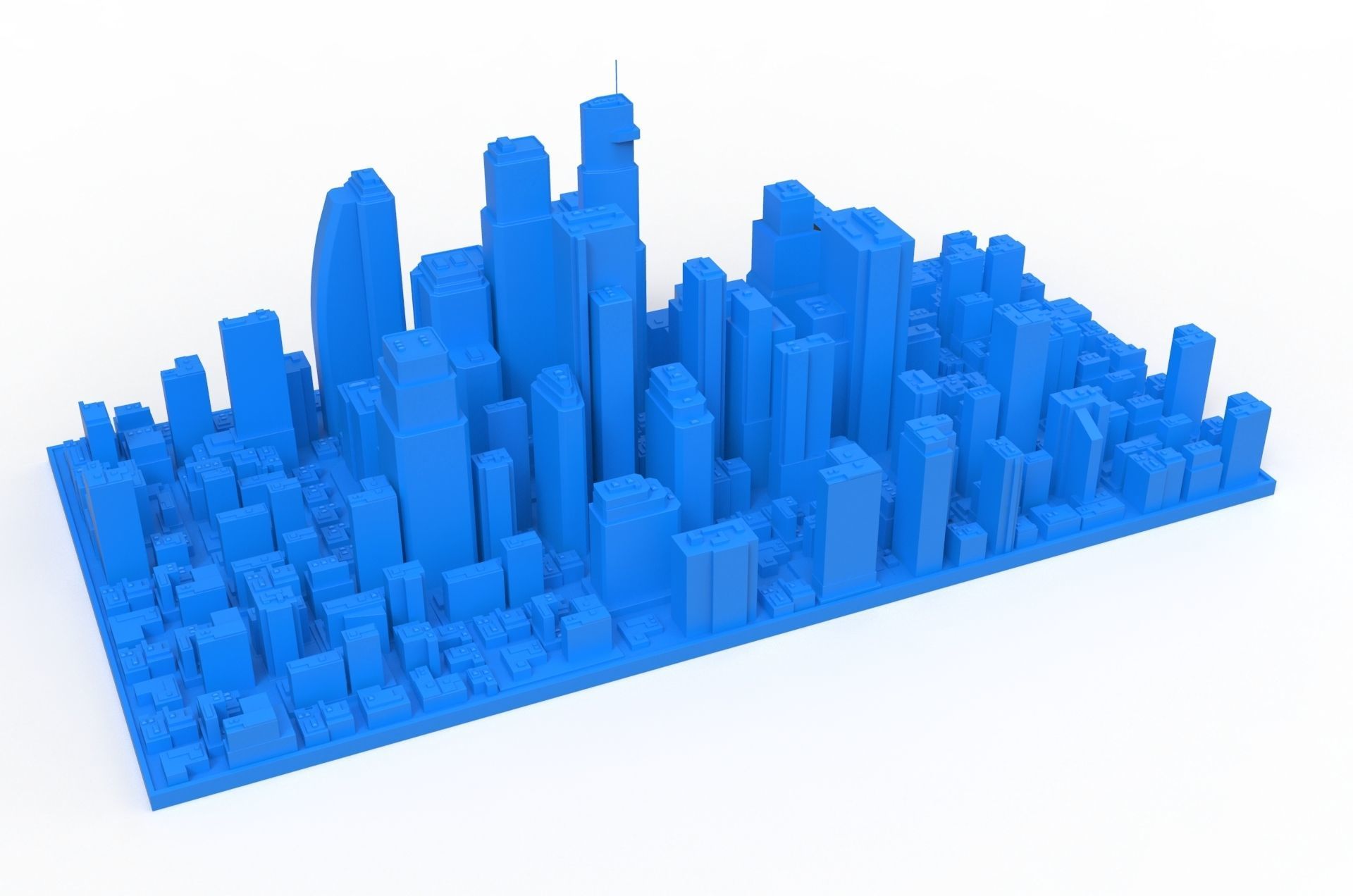 City Buildings and Blocks 3D model_1