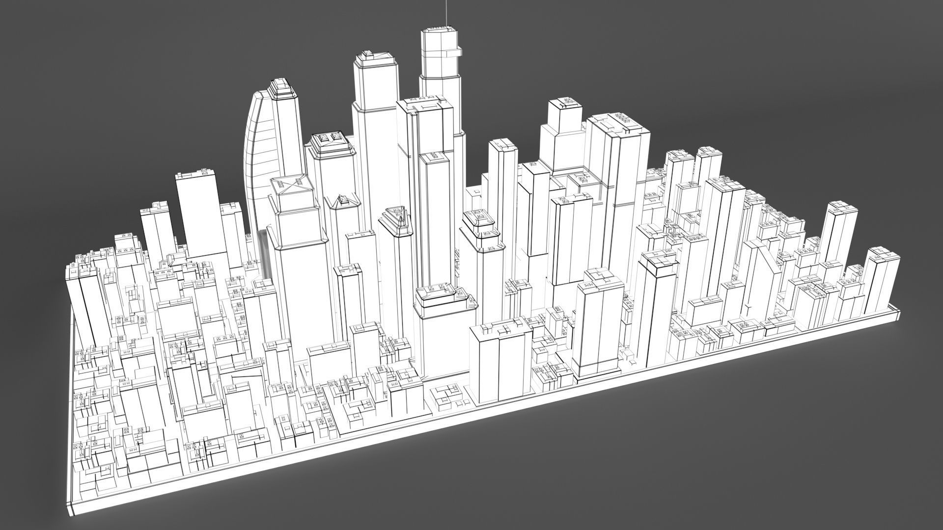City Buildings and Blocks 3D model_13