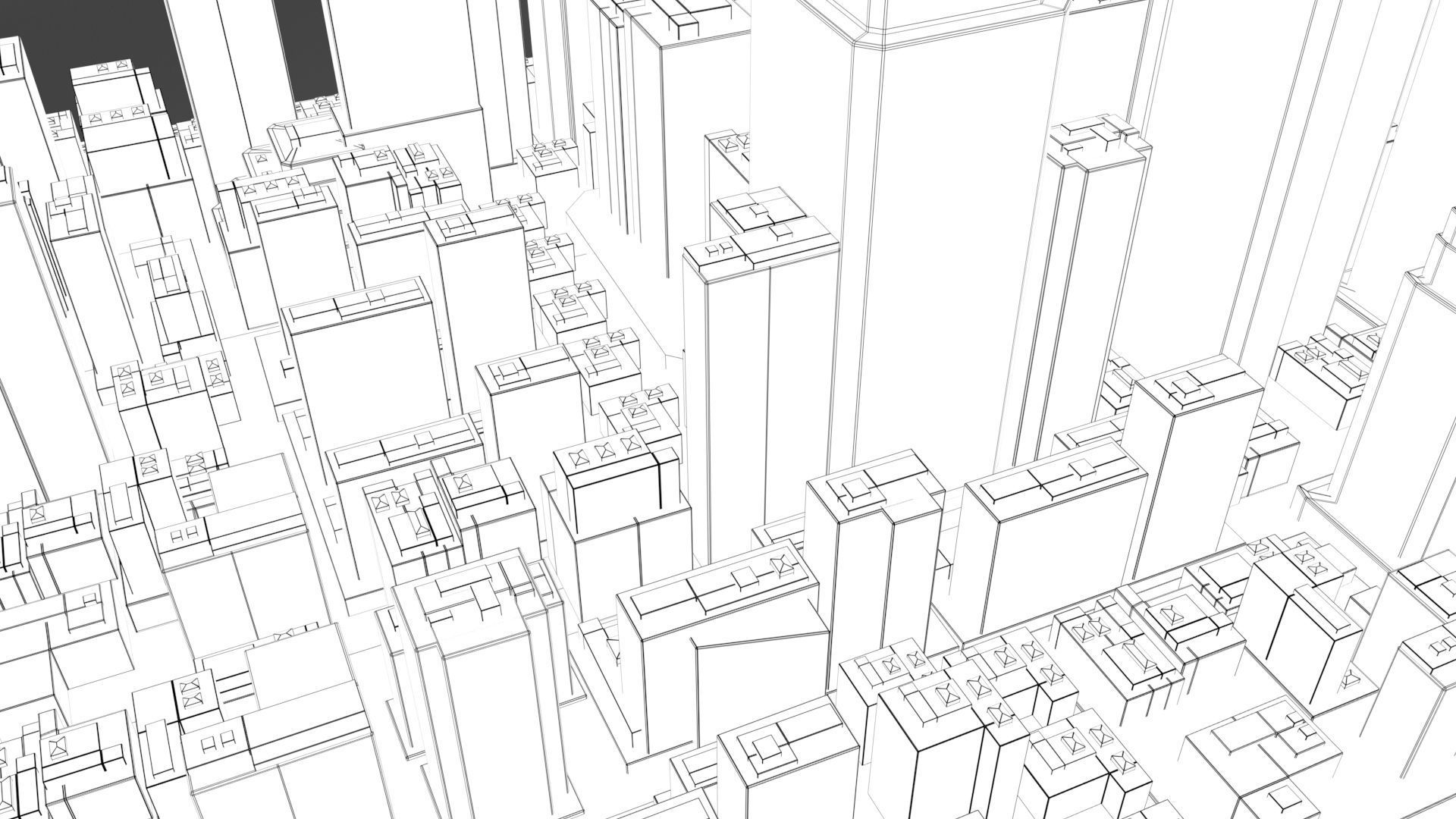 City Buildings and Blocks 3D model_14