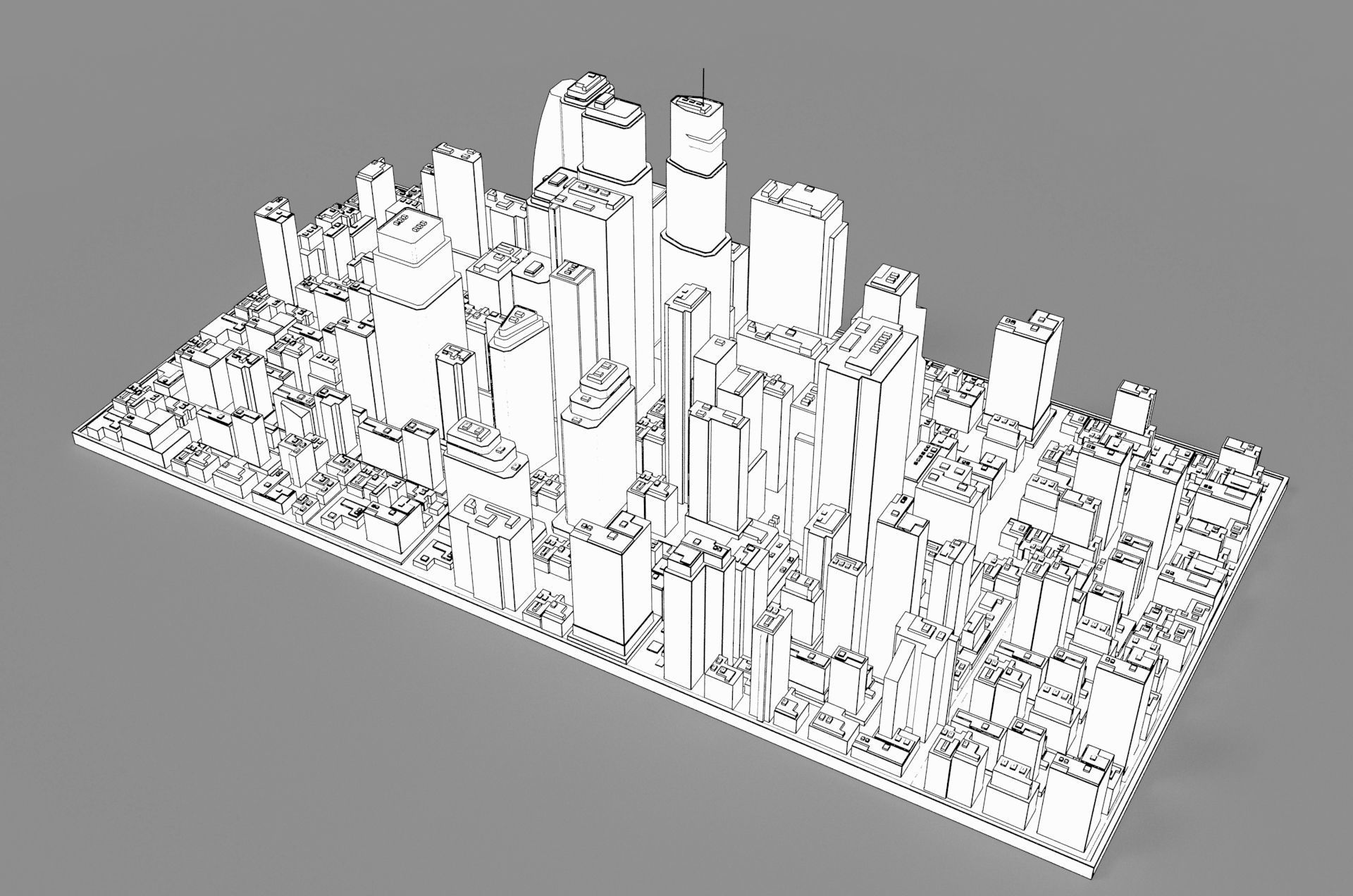 City Buildings and Blocks 3D model_10