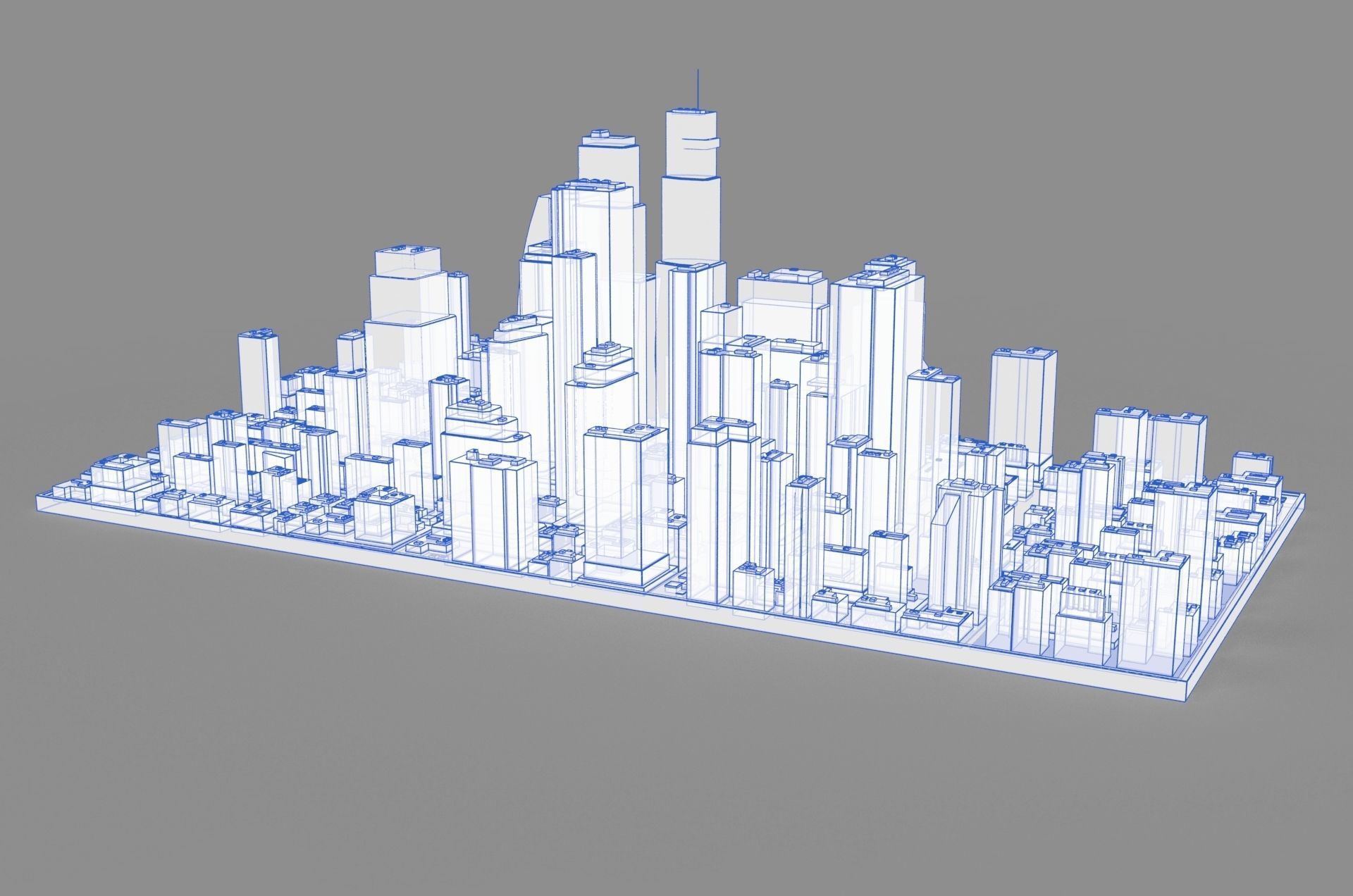 City Buildings and Blocks 3D model_12