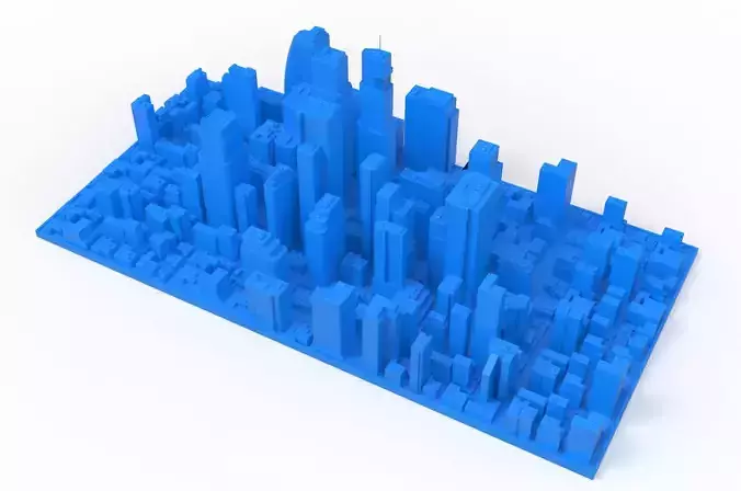 City Buildings and Blocks 3D model City Buildings and Blocks 3D model