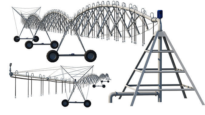 Center Pivot Irrigation System  3D model