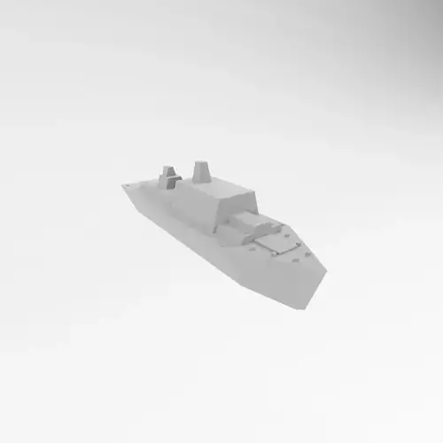 Cartoon Simple Warship v1 002