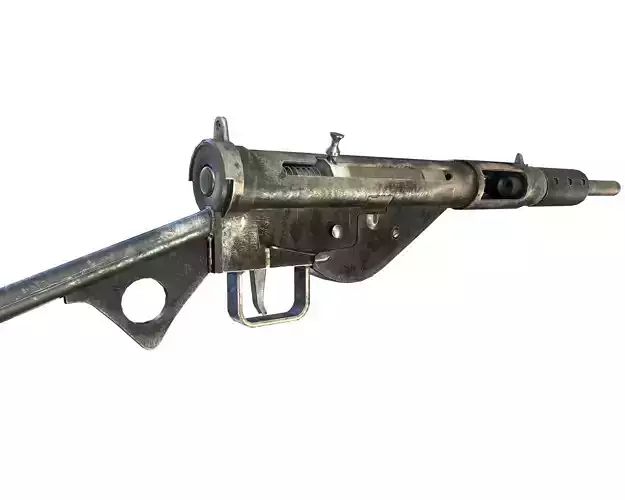 Sten Mk II Low-poly 3D model