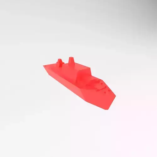 Cartoon Simple Warship v1 003